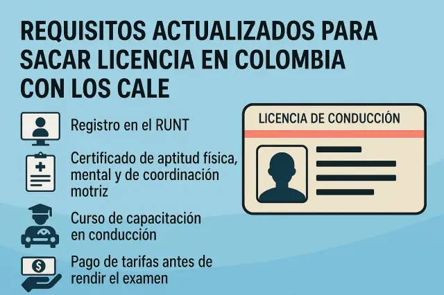 Requisitos actualizados para sacar licencia en Colombia con los CALE